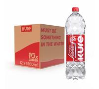 KURE OXYGEN Multipack - Spring Water Supercharged with Nano Oxygen - Non-carbonated - Oxygenated Bottled Water - (1500 ml (Pack of 12))