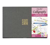 Kuretake A to ZIG Calligraphy Starter Kit, Calligraphy pens, with practice note and handbook, for bigginer, Made in Japan