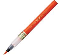 Kuretake Fude-pen (calligraphy-brush pen) Bimoji-kanbioh [Vermillion ink] [Chu-ji] (Japan Import)