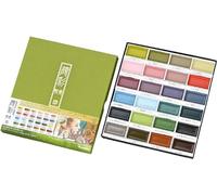 Kuretake GANSAI TAMBI 24 Color Set II “Art nouveau”, Watercolor Paint Set, Professional-Quality for Artists and Crafters, AP-Certified, for Adult, Made in Japan, MC20/24V/NW
