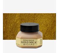 Kuretake Zig Gold MICA Ink (60g), Metallic Pigment Ink with Shimmering Mica - Perfect for Calligraphy, Brush Lettering, Scrapbooking, Cardmaking, Crafts