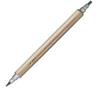 Kuretake KUMS-8400-102 Zig Memory System Twin Marker, Calligraphy Metallic, 102 Silver