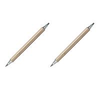 Kuretake KUMS-8400-102 Zig Memory System Twin Marker, Calligraphy Metallic, 102 Silver (Pack of 2)