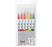 Kuretake KURB-6000AT-12VA Zig Clean Colour Real Brush Set, RB-6000AT/12VA