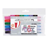 Kuretake TC-6100/6V ZIG Water-based Pen, Clean Color Dot, 6 Colors