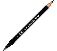 Kuretake ZIG Art and Graphic Twin Tip Brush Marker Pen 070 Burnt Ochre