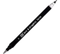 Kuretake ZIG Art and Graphic Twin Tip Brush Marker Pen 084 Cool Grey 3