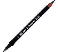 Kuretake ZIG Art and Graphic Twin Tip Brush Marker Pen 260 Deep Red