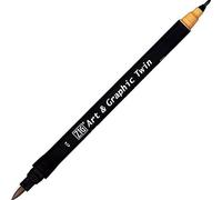 Kuretake ZIG Art and Graphic Twin Tip Brush Marker Pen 474 Mustard