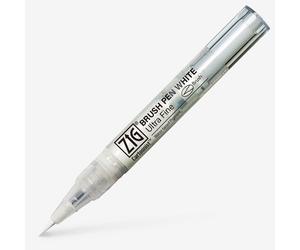 Kuretake : Zig : Cartoonist : Brush Pen : White : Ultra Fine Tip