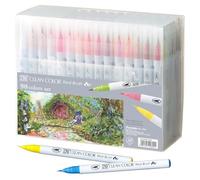 Kuretake Zig Clean Color Real Brush 90 Colors Set, AP-Certified, Flexible Brush Tip, Professional Quality, Odorless, Xylene Free, Easy to Create Narrow and Wide Lines, Made in Japan