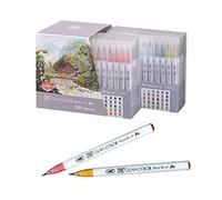 Kuretake ZIG Clean Color Real Brush Marker, 120 Colours set, Flexible Tips, Watercolor Pens for Painting, Drawing, Calligraphy and Lettering for Artists, Made in Japan