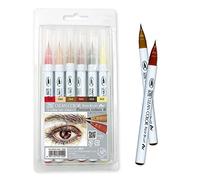 Kuretake Zig Clean Color Real Brush Pens, 6 Colours Set,Portrait colors 2 | Brush tip marker pens, for Professional use, Artist grade, Made in Japan