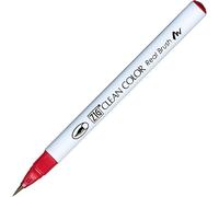 Kuretake Zig Clean Colour Geranium Real Brush Water Based Dye Pen - Brush Tip