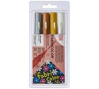 Kuretake Zig Fabricolor 4 Color Set, Metallic Colours, Medium