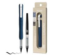 Kuretake ZIG Letter Pen COCOIRO - Flexible Extra Fine Brush Tip - Refillable Brush Pen for Calligraphy, Hand Lettering, Illustration (Deep Blue, Black)