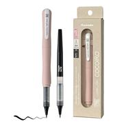 Kuretake ZIG Letter Pen COCOIRO (POTTER'S PINK) Body with Black Ink Refill Set, Flexible Extra Fine Brush Tip, Refillable Marker, for Calligraphy, Hand Lettering, Made in Japan