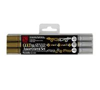 Kuretake ZIG Memory System Assortment Set-Gold & Silver