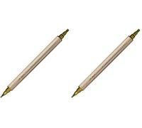 Kuretake Zig Memory System Metallic Copper Twin Marker Calligraphy Pen - 2.0mm & 3.5mm (Pack of 2)