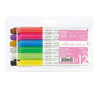 Kuretake Zig MS4012V Memory System Wink of Stella Glitter Marker Set - 0.8mm, Set of 12, Fine