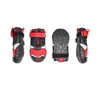 Kurgo Blaze Cross Dog Shoes, All Season Boots for Dogs, Water-Resistant, Anti-Slip Soles, Extra Extra Small-Chili Red/Black