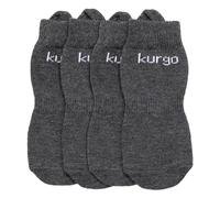 Kurgo Blaze Dog Socks, Pet Socks for Outdoors, Stretch Socks for Dog Shoes, Grey-Medium
