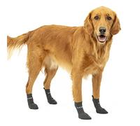 Kurgo Blaze Dog Socks, Pet Socks for Outdoors, Stretch Socks for Dog Shoes, Grey-Medium
