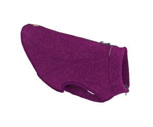 Kurgo Core Sweater - Cold Weather Dog Outfit - Cosy Knit Fleece Layer - Adjustable Neck Dogwear - Reflective Accents - Machine Washable Gear - Heather Violet - Small