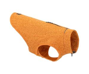 Kurgo Core Sweater - Cold Weather Dog Outfit - Cosy Knit Fleece Layer - Adjustable Neck Dogwear - Reflective Accents - Machine Washable Gear - Heather Orange - Large