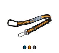 Kurgo Direct to Seatbelt Tether - Easy-Use Dog Car Harness Clip - Adjustable Ride Strap - Universal Fit for Most Vehicles - All Steel Hardware - Backseat Restraint - Orange