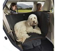 Kurgo Dog Car Seat Cover | Pet Bench Seat Covers | Half Hammock Style Car Cover | Water Resistant | Scratch Proof | Baby Child Car Seat Divider | 27.5 Inches | Half Hammock (Heather Black)