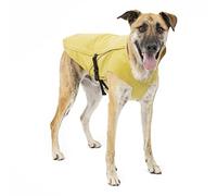 Kurgo Halifax Rain Shell, Hard Shell Dog Raincoat, Waterproof Rain Jacket for Dogs, Pet Poncho, Reflective, Leash Opening, Quick Release Buckles (Yellow, XS)