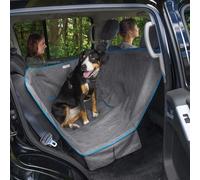 Kurgo Heather Half Dog Hammock - Half Seat Dog Hammock for Secure Pet Travel - Waterproof & Stain Resistant Cover - Backseat Divider - Dog Car Seat Protector - Heather Grey