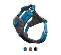 Kurgo Journey Air Dog Harness - Secure Fit for Active Dogs - Padded Chest - Lightweight Ripstop Fabric - Breathable Mesh - Reflective Trim - Back Assist Handle - Blue - Large