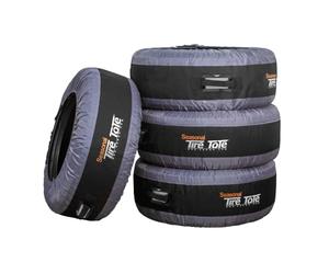 Kurgo K00036 Seasonal Tire Totes, Spare Tire Cover, Portable Wheel Bags, Winter Tire Cover, Handle for Easy Transportation, Universal Fit, Machine Washable, Fits Tires 22” to 31”, Includes 4 Tire Totes