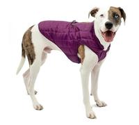 Kurgo Loft Dog Jacket, Reversible Dog Coat for Cold Weather, Purple/Grey, Medium