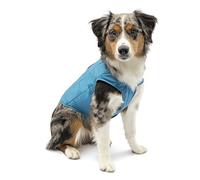 Kurgo Loft Dog Jacket, Dog Winter Coat, Water-Resistant, Reversible, Small-Coastal Blue/Orange