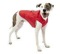 Kurgo Loft Dog Jacket, Reversible Dog Coat for Cold Weather, Red/Grey, Medium