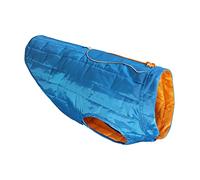 Kurgo Loft Dog Jacket, Reversible Dog Coat for Cold Weather, Blue/Orange, Medium