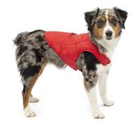Kurgo Loft Dog Jacket, Reversible Dog Coat for Cold Weather, Red/Grey, Small