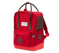 Kurgo Nomad Dog Carrier Backpack, Backpack for Small Dogs and Cats, Ideal for Hiking or Travel, Waterproof Bottom, Dual Carry Handles, Red