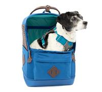 Kurgo Nomad Dog Carrier Backpack, Backpack for Small Dogs and Cats, Ideal for Hiking or Travel, Waterproof Bottom, Dual Carry Handles, Blue