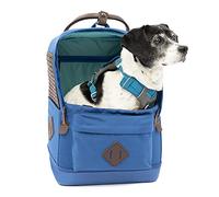Kurgo Nomad Dog Carrier Backpack, Backpack for Small Dogs and Cats, Ideal for Hiking or Travel, Waterproof Bottom, Dual Carry Handles, Blue