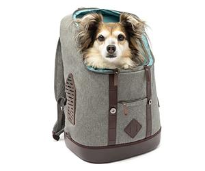 Kurgo Rucksack, Backpack for Small Dogs and Cats, Ideal for Hiking, Commuting or Travel, Waterproof Bottom, Heather Grey