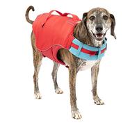 Kurgo Surf 'n Turf Dog Life Jacket, Flotation Vest for Dogs, Reflective, Adjustable, Extra Large-Red