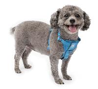 Kurgo Tru-Fit Smart Dog Walking Harness - Comfortable Fit - Adjustable Harness - Reflective Pet Wear - Quick Strap Release - Daily Walk Accessory - Includes Seat Belt Loop - Blue - Small