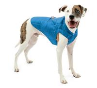 Kurgo Loft Dog Jacket, Reversible Dog Coat for Cold Weather, Blue/Orange, Medium
