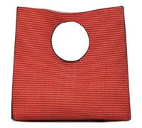 KURGOOL Straw Clutch Purses for Women, Woven Leather Hand Bags Straw Purse and Handbags, Minimalist Clutch Purse Beach Bag, Carmine Red