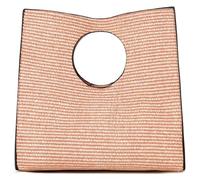KURGOOL Straw Clutch Purses for Women, Woven Leather Hand Bags Straw Purse and Handbags, Minimalist Clutch Purse Beach Bag, Burnt Orange