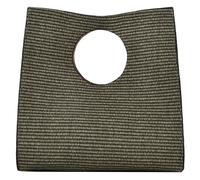 KURGOOL Straw Clutch Purses for Women, Woven Leather Hand Bags Straw Purse and Handbags, Minimalist Clutch Purse Beach Bag, Black